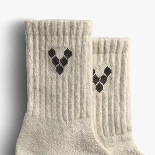Mim Sheep Wool Thick Socks Unisex - White