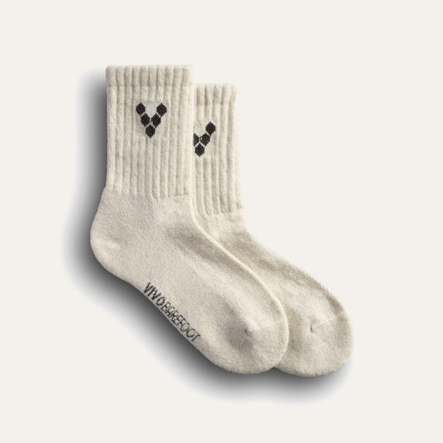 Mim Sheep Wool Thick Socks Unisex - White