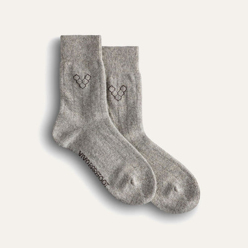 Mim Sheep Wool Thin Sock Unisex - Light Grey
