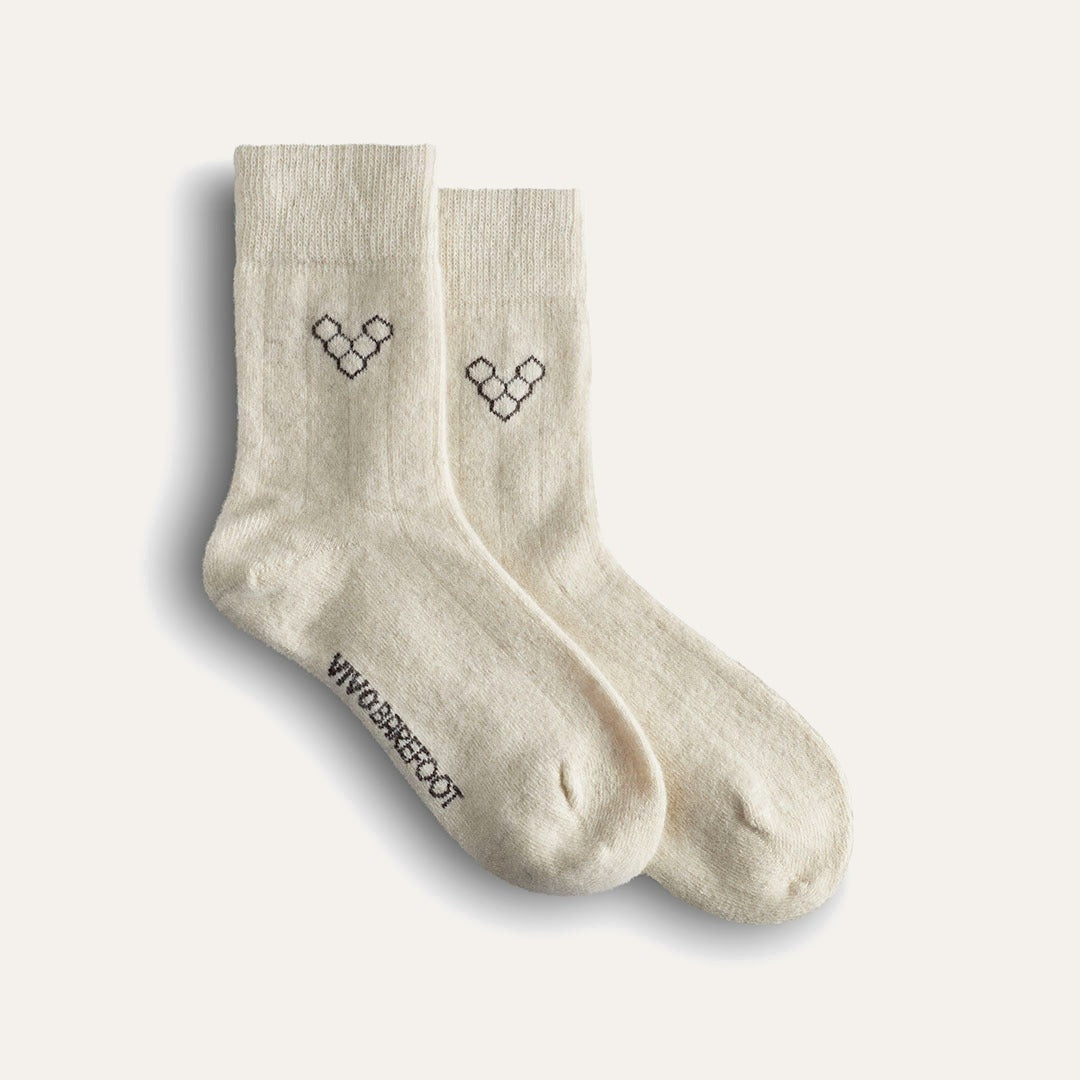 Mim Sheep Wool Thin Sock Unisex - Cream