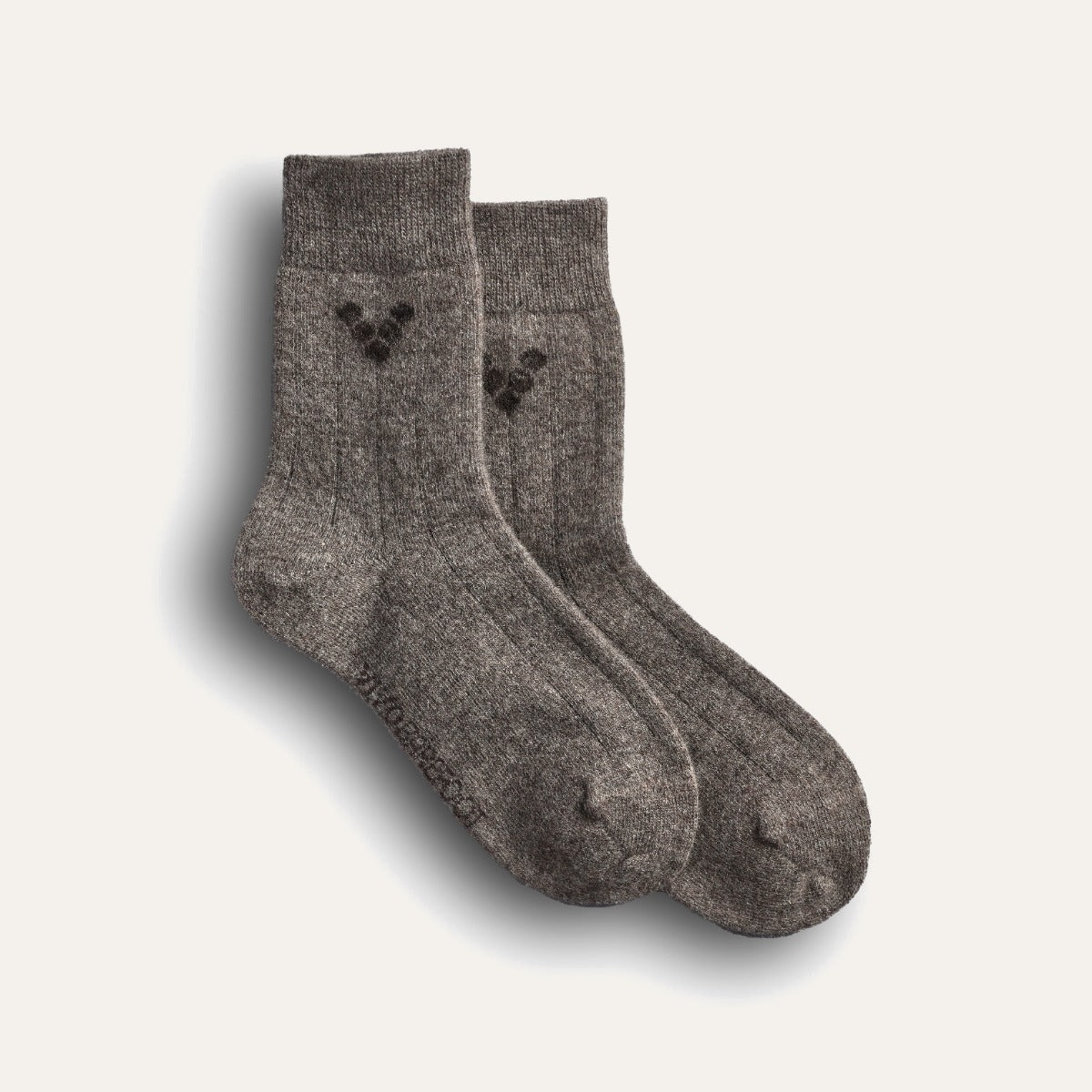 Mim Sheep Wool Thin Sock Unisex - Dark Beige