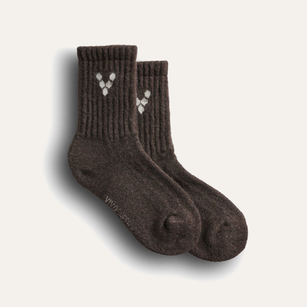 Mim Yak Wool Thick Socks Unisex - Light Brown