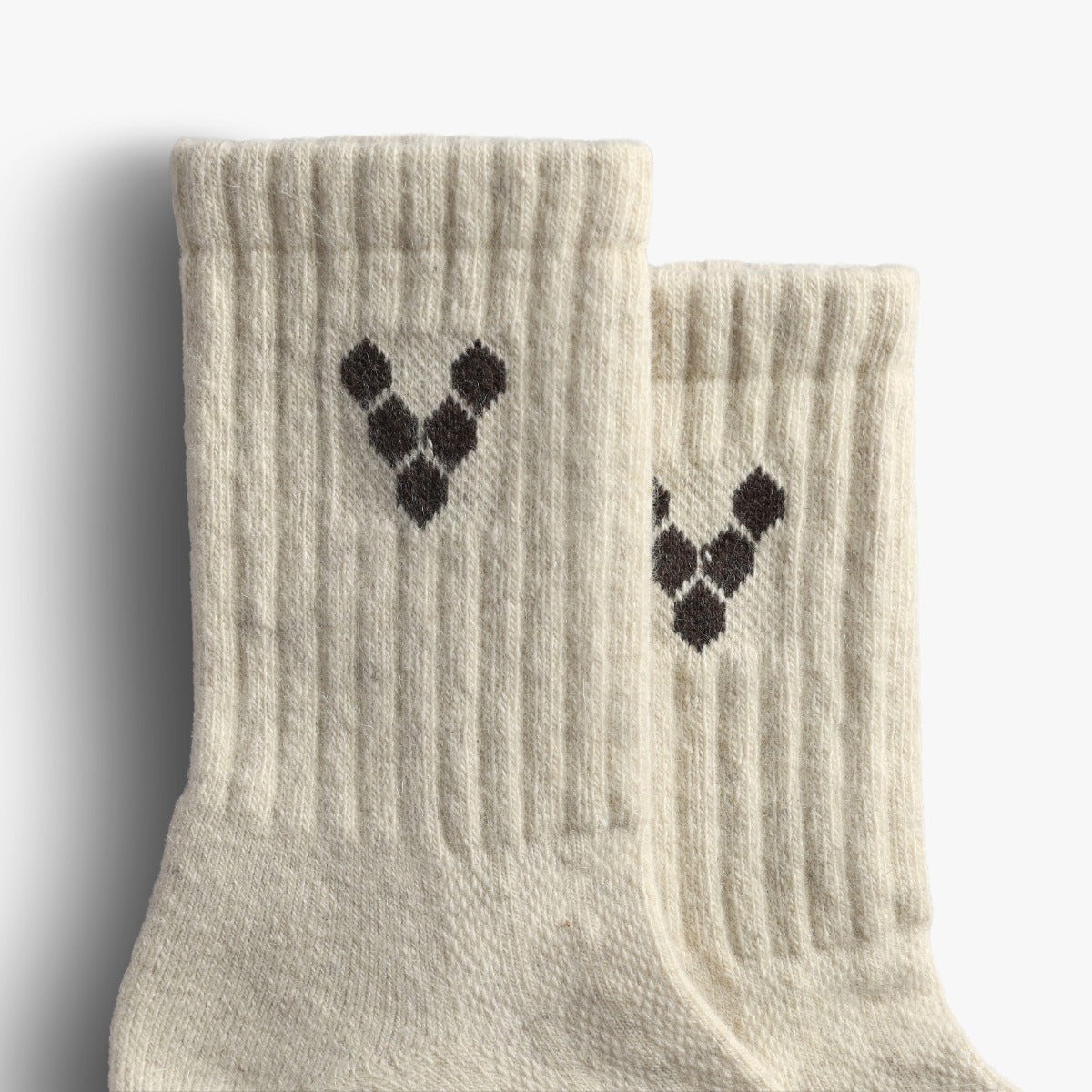 Mim Sheep Wool Thick Socks Unisex - White