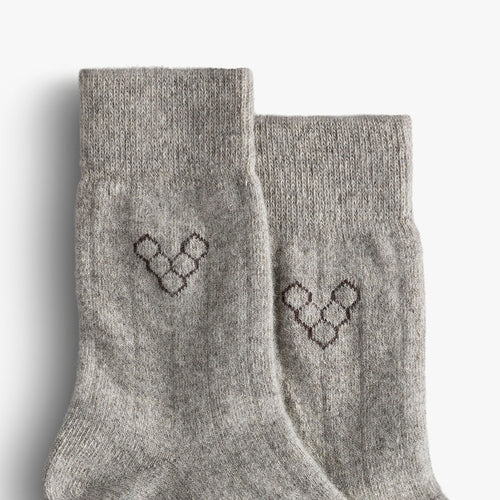 Mim Sheep Wool Thin Sock Unisex - Light Grey