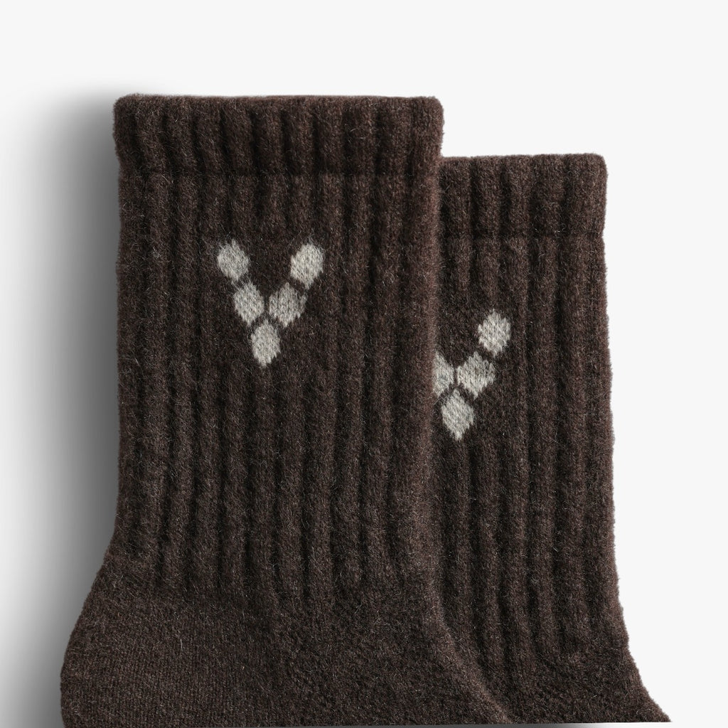 Mim Yak Wool Thick Socks Unisex - Light Brown
