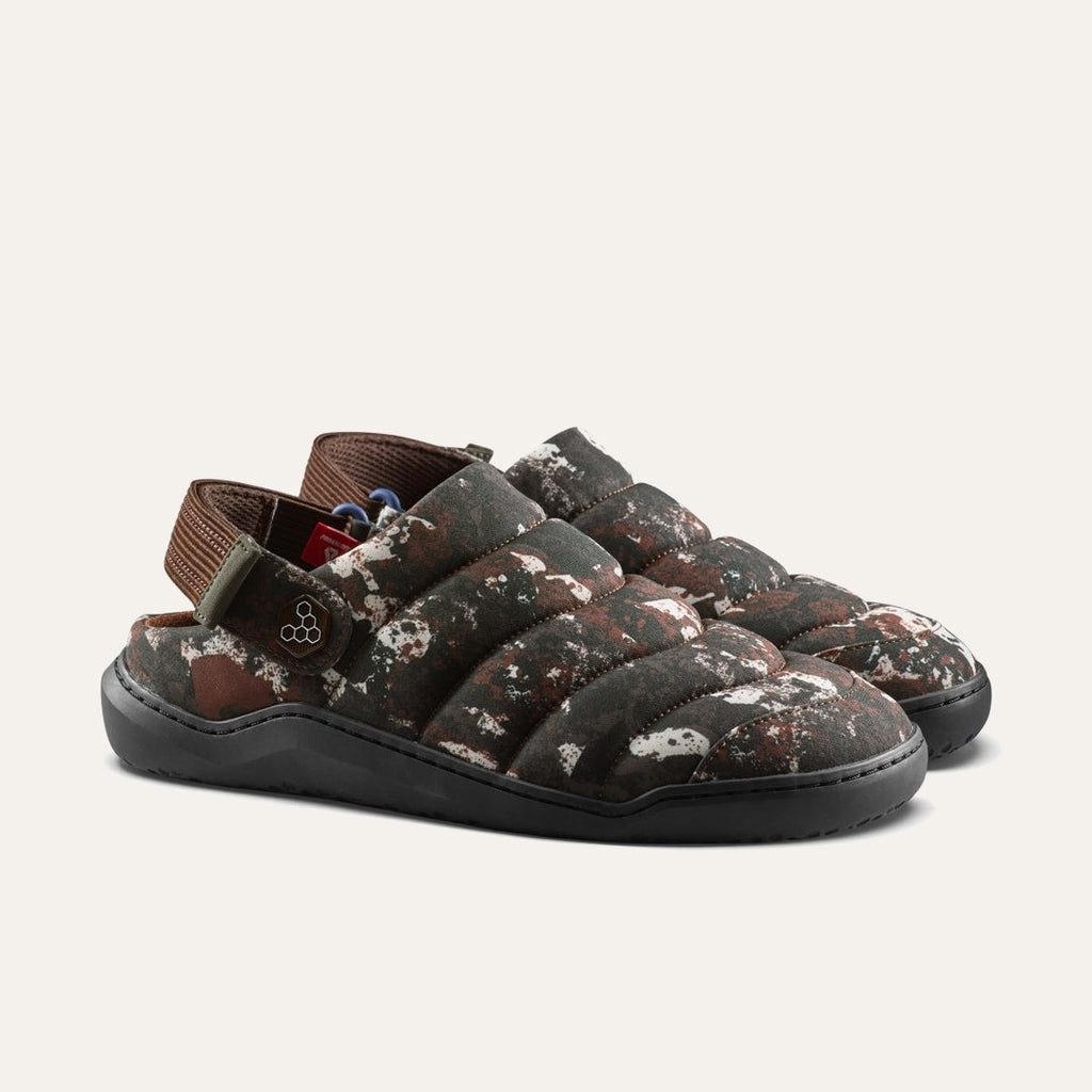 Gobi Wavey Mule Textile Womens - Mole Print